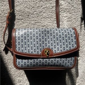 Fossil Brown and Blue Crossbody Bag
